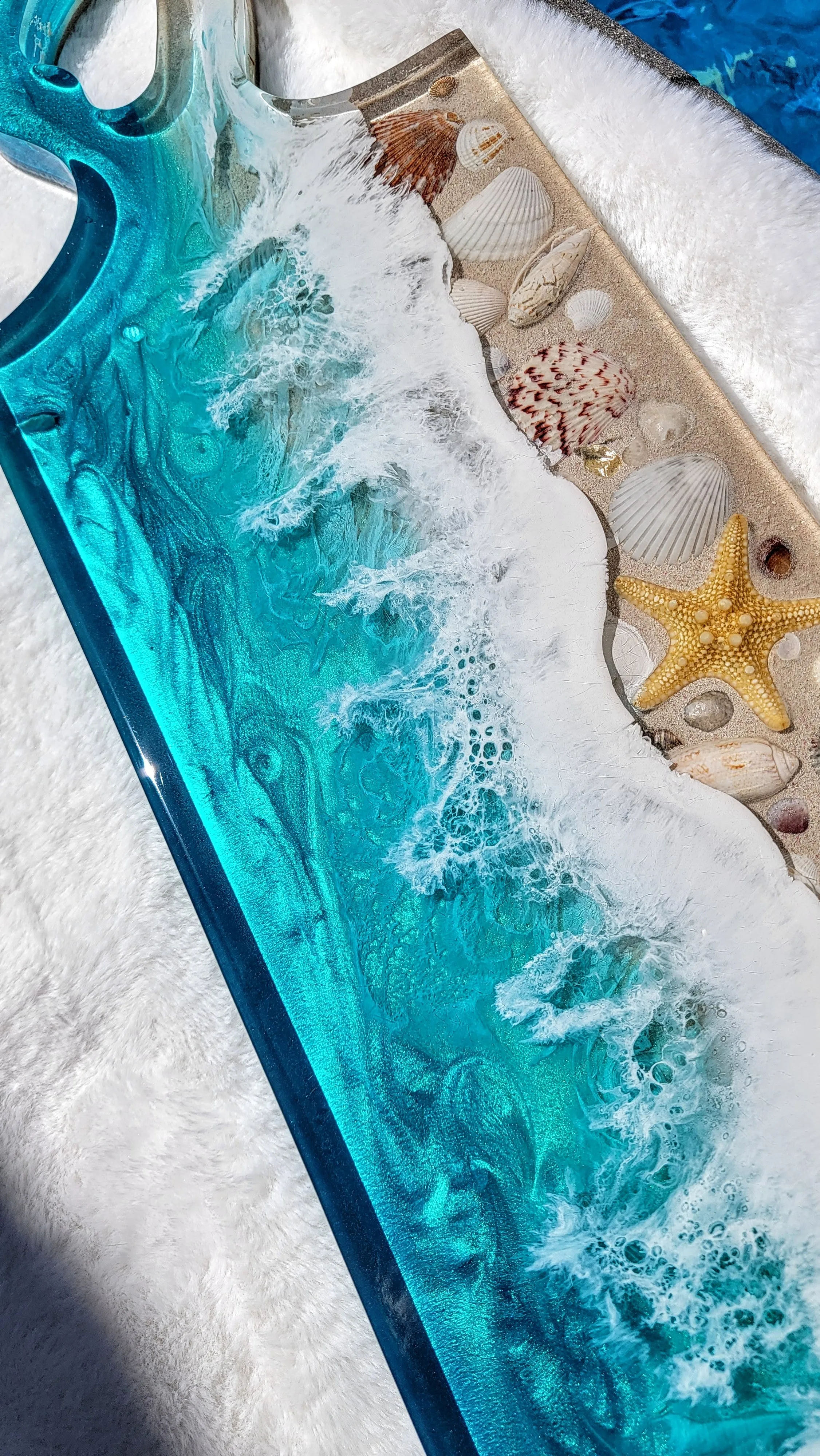 Tropical Beach Paddle Serving Board