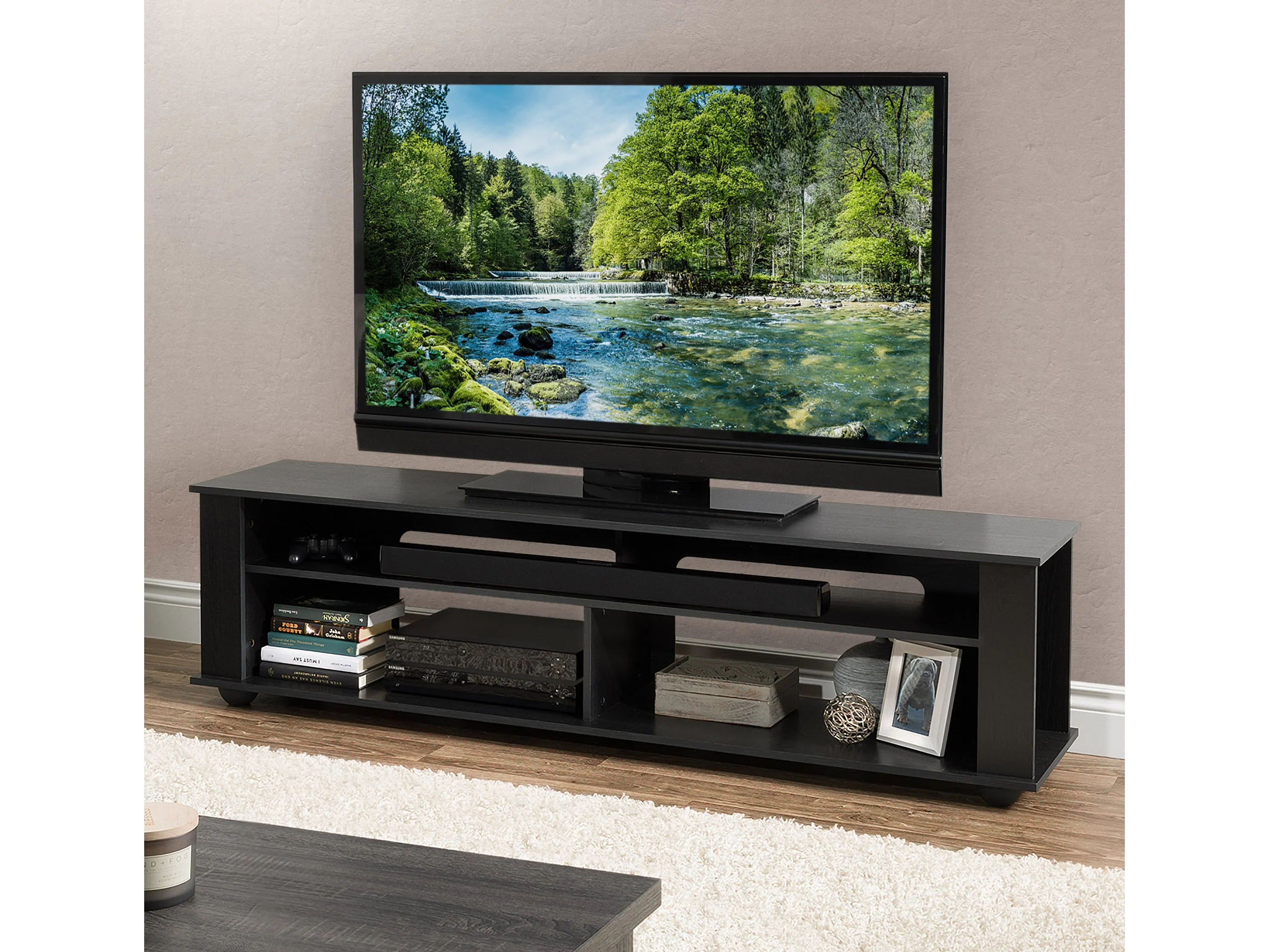 TV Stand Black, TVs up to 85"