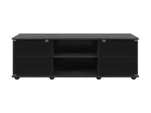 TV Stand with Glass Doors, TVs up to 75"