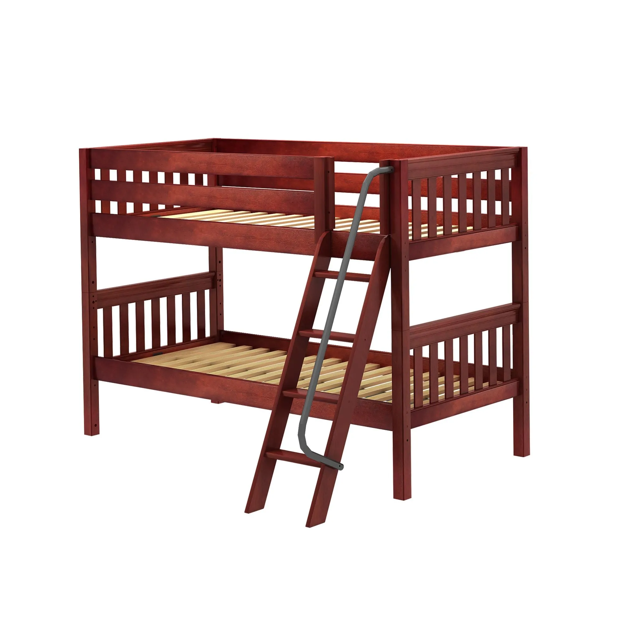 Twin XL Low Bunk Bed with Ladder