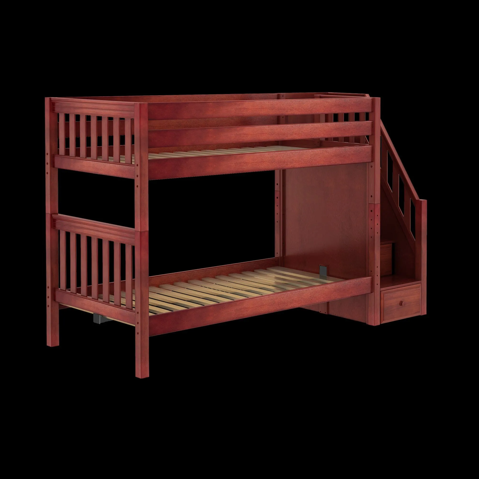 Twin XL Medium Bunk Bed with Stairs