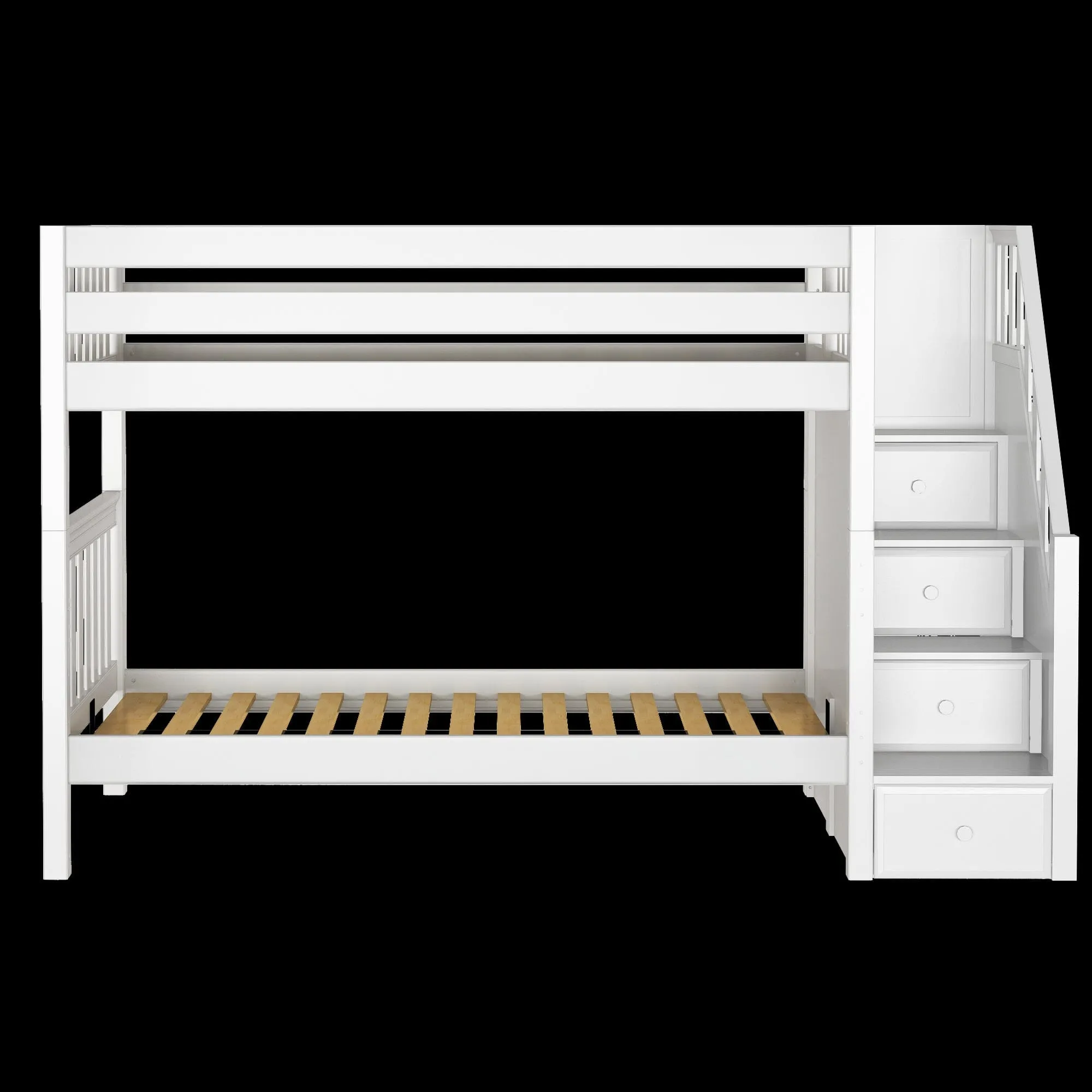 Twin XL Medium Bunk Bed with Stairs