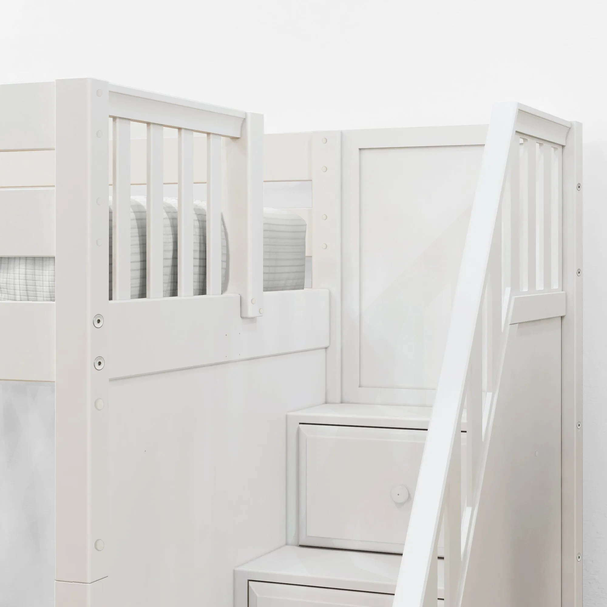 Twin XL Medium Bunk Bed with Stairs