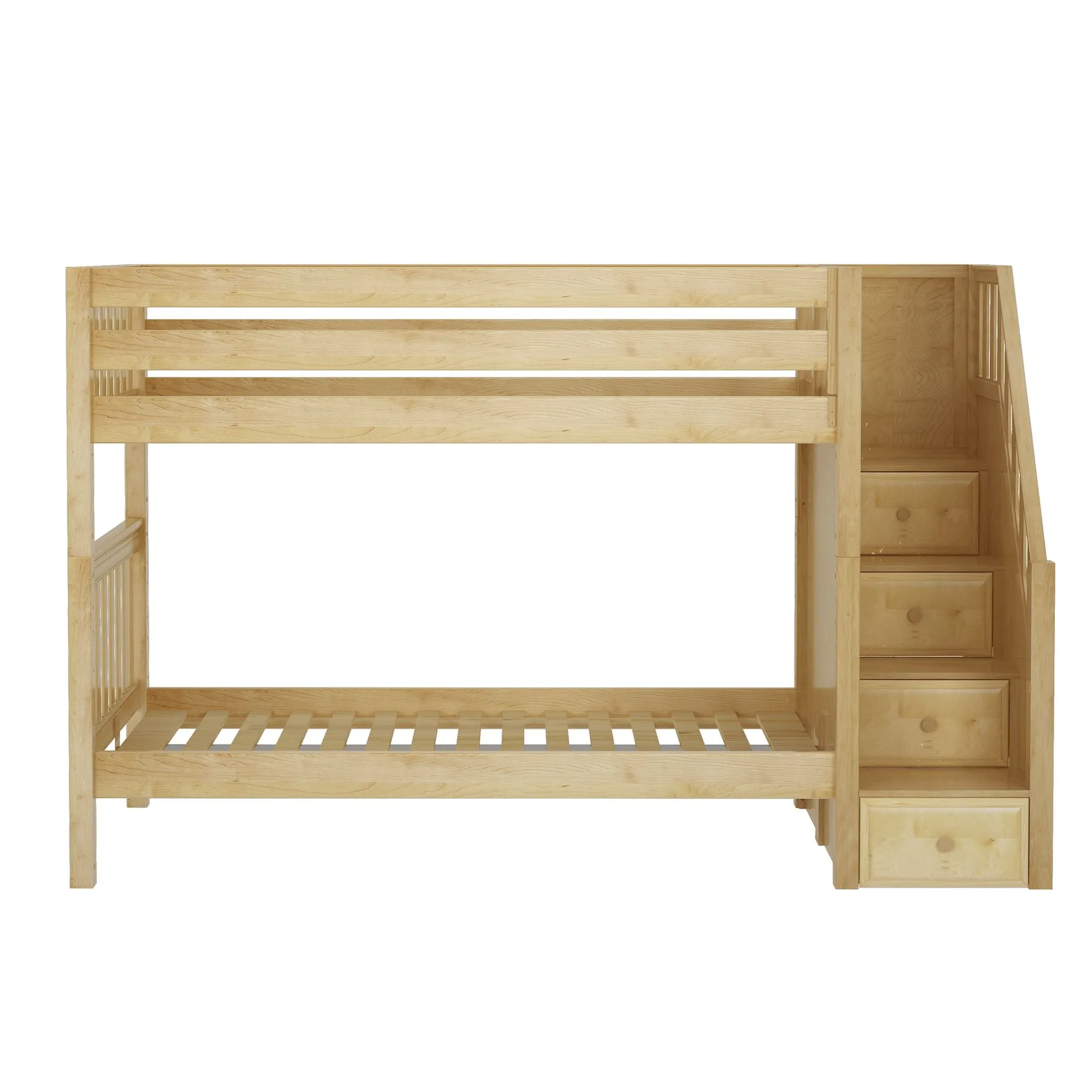 Twin XL Medium Bunk Bed with Stairs
