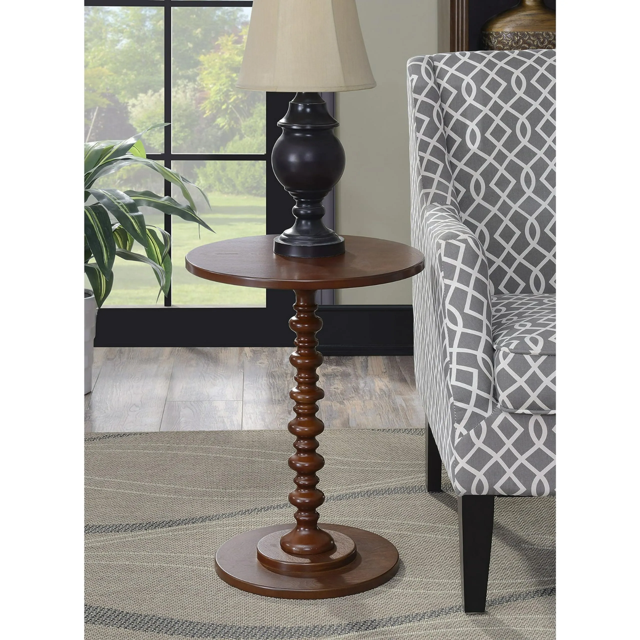 VASIL MART Wooden Round Bed Side Table End Table, Side Table, Night Stand Beah Table for Living Room Bedroom