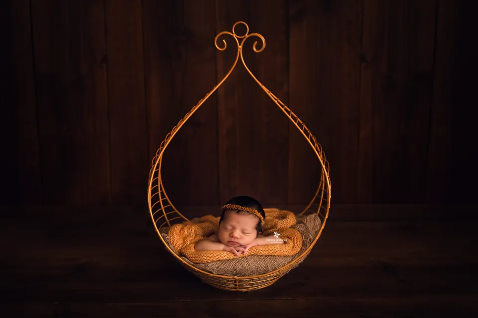 Vintage Bed - Hanging Drop - Gold