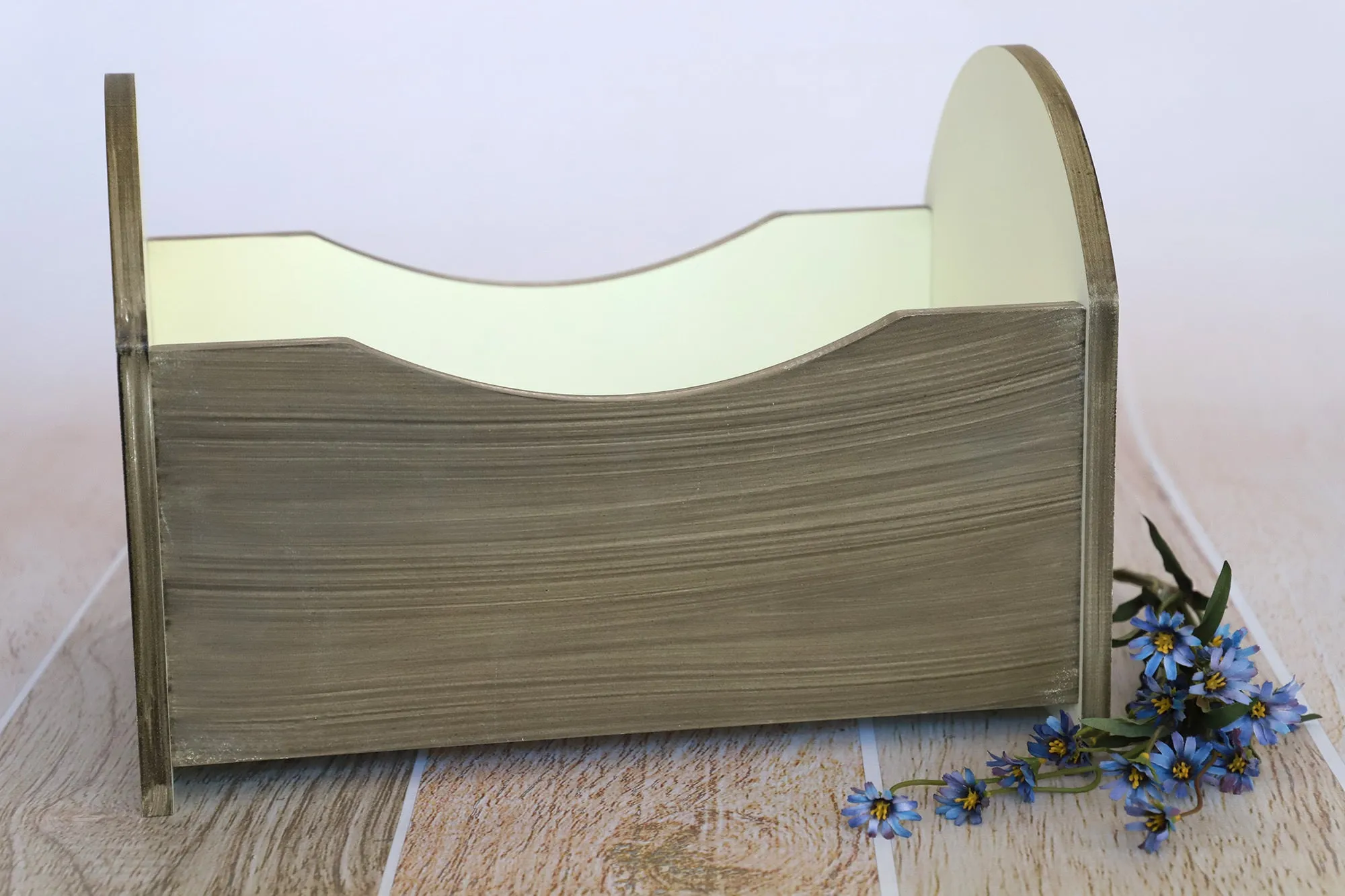 Vintage Crib - Curved - Light Yellow Printed Side