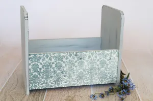 Vintage Crib - Straight - Light Blue Printed Side