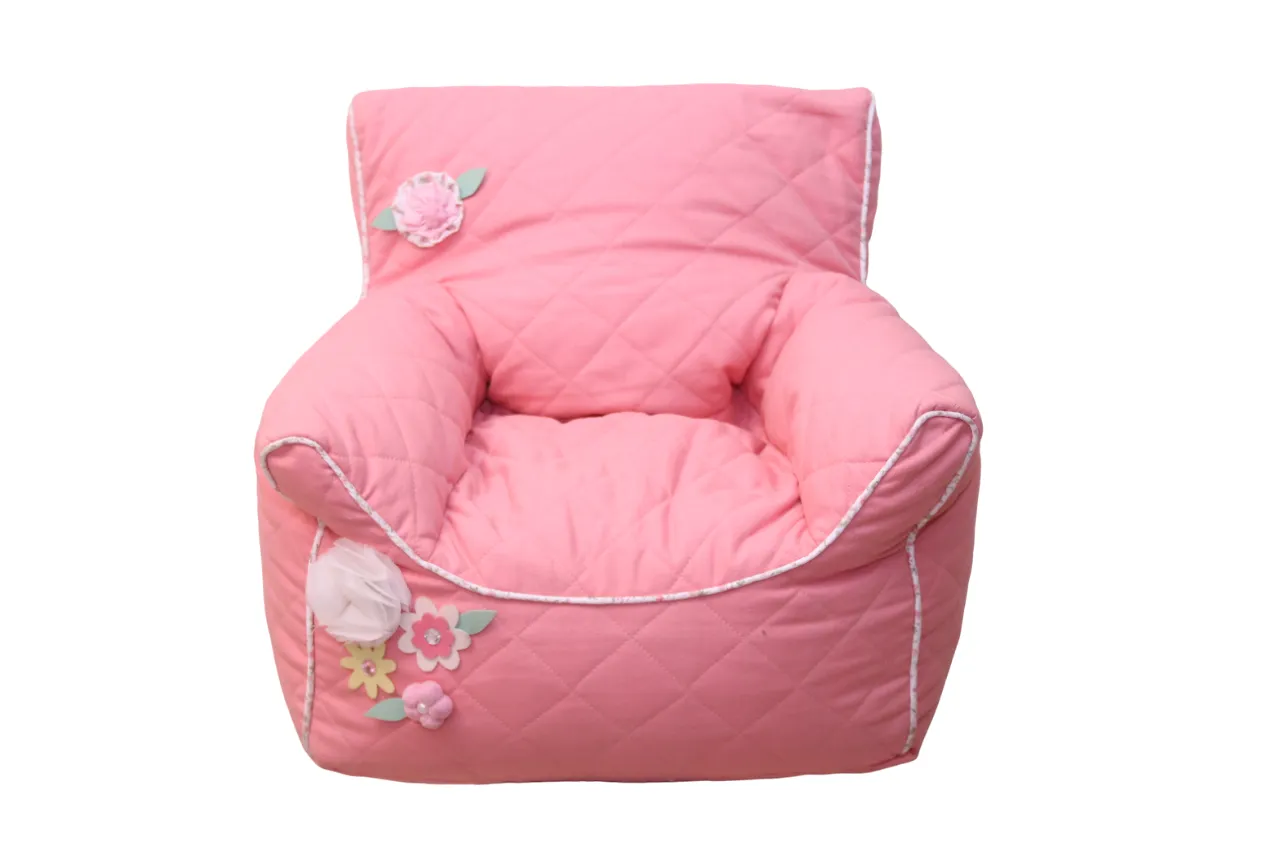 VINTAGE  QUILTED - BEAN CHAIR COVER