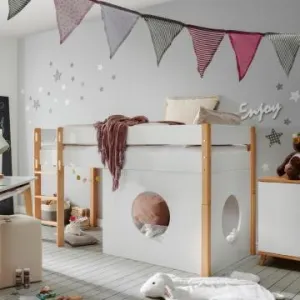 White Mid Sleeper with Hut by Infans