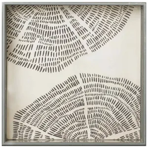 Wood Slices 15 Inch Square Lacquer Art Serving Tray
