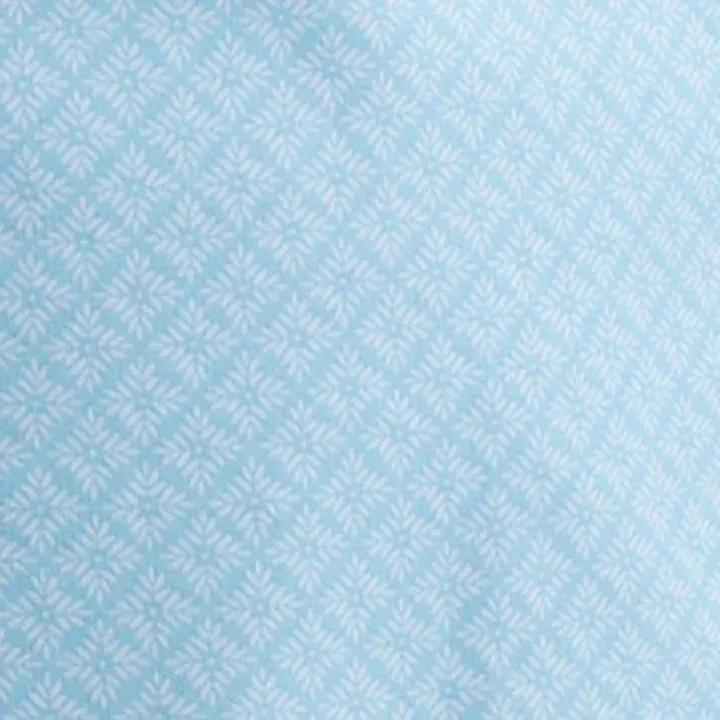Wrangler Men's Light Blue and White Geo Print Long Sleeve Western Shirt - Big