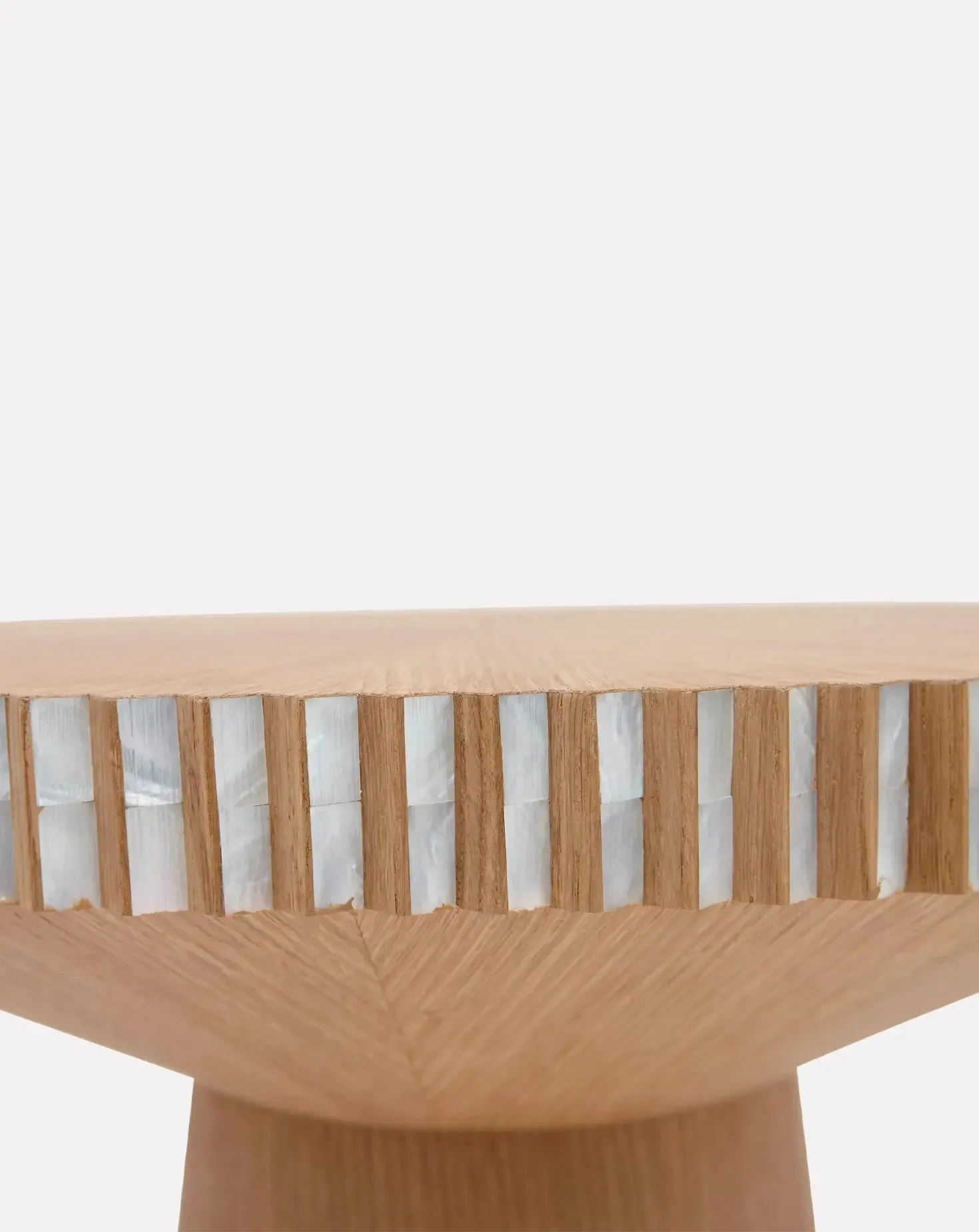 Zigzag Oak Coffee Table Tall