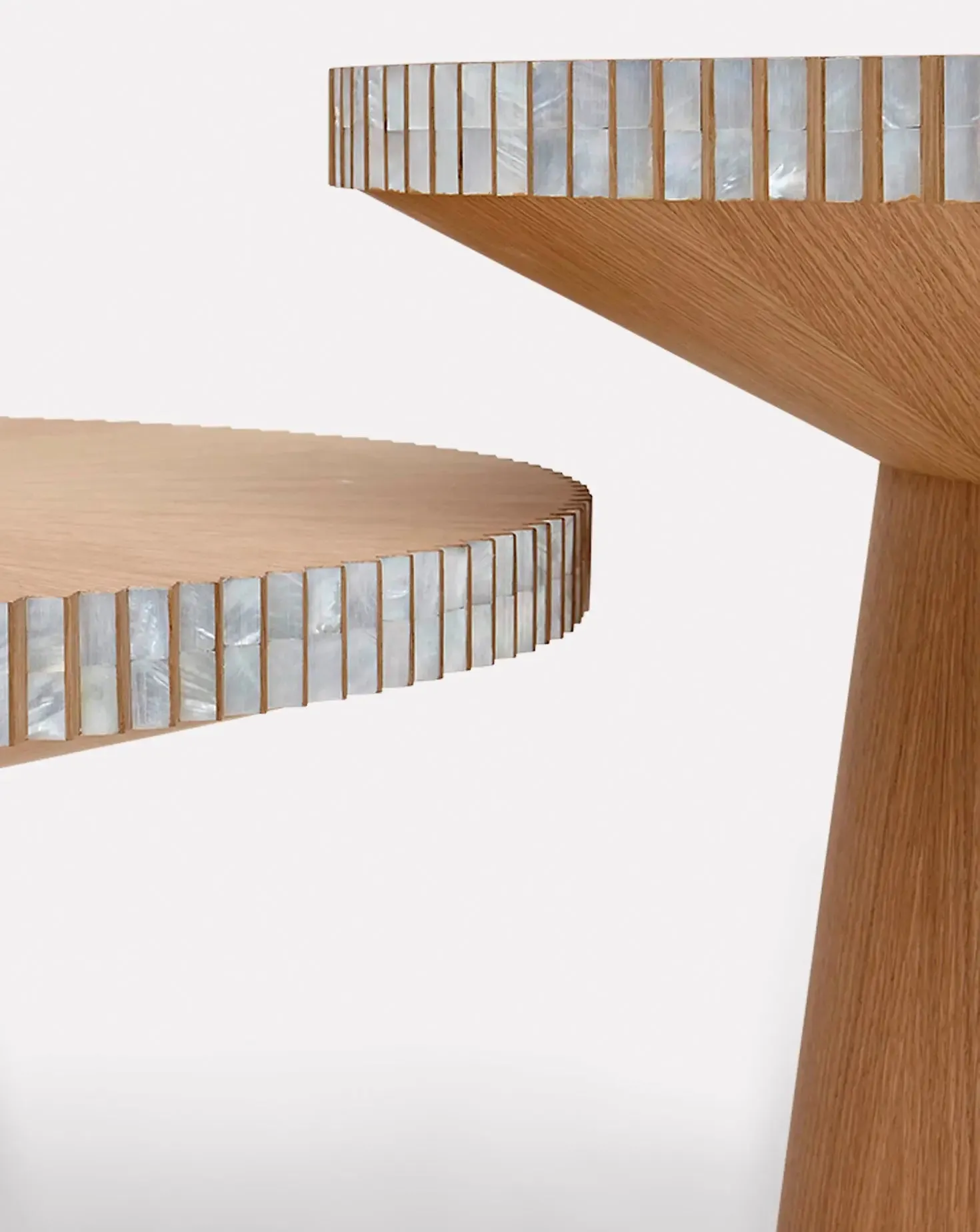 Zigzag Oak Coffee Table Tall