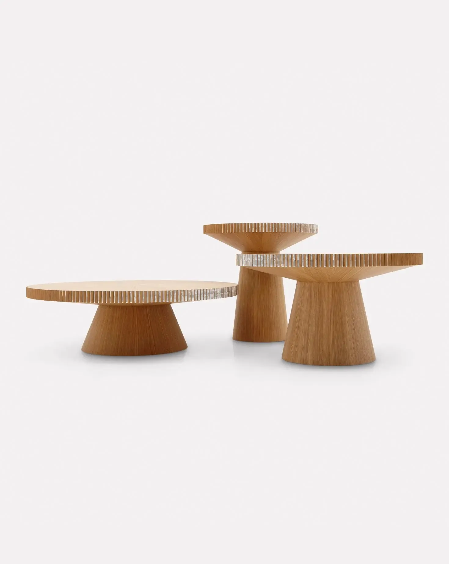 Zigzag Oak Coffee Table Tall